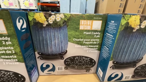 Steel Planter Caddy Set of Two