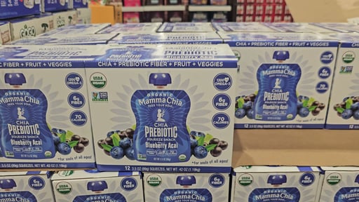 Mamma Chia Organic Prebiotic Squeeze (12 ct)