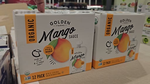 Golden Farms Organic Mango Sauce Pouches (12 ct)