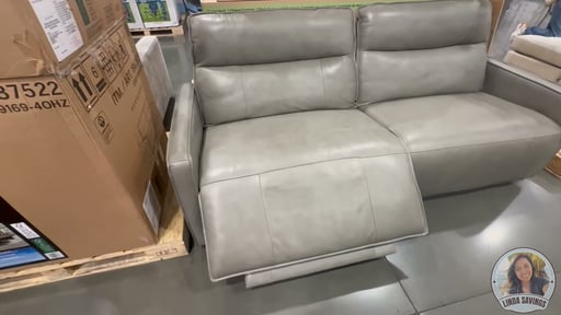 Henredon Keira Leather Power Sofa with Power Headrests