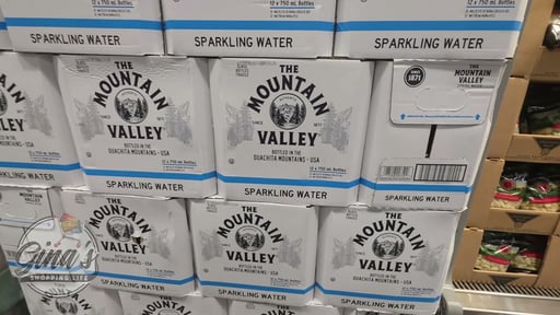 The Mountain Valley Glass Sparkling Water, 12 Pack