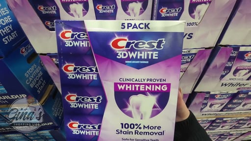 Crest 3D White Brilliant Mint Toothpaste, 5 Pack