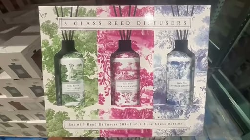 Toile Fleur 3-Piece Glass Reed Diffuser Set