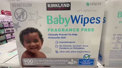Kirkland Signature Fragrance Free Baby Wipes, 900 Count