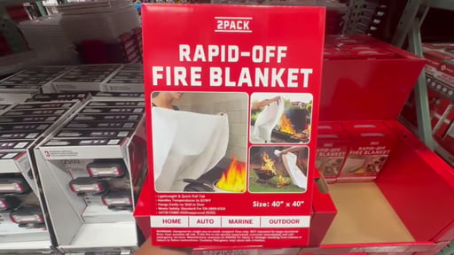 RAPID-OFF Fire Blanket 2-Pack
