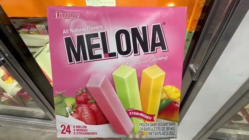 Melona Ice Bars Mango/Strawberry/Melon 24 Count, 2.7 oz Each