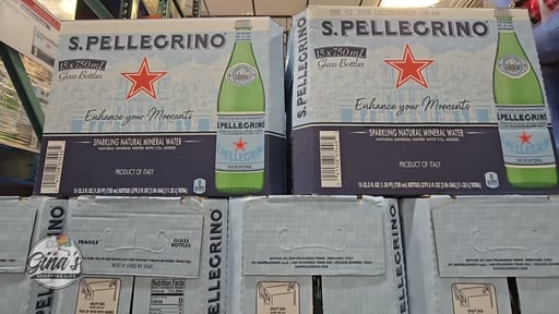 S.Pellegrino Sparkling Natural Mineral Water, 15 x 25.3 fl oz Glass Bottles