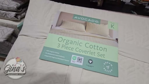 Avocado Coverlet Set Organic Cotton Percale 3-Piece Queen