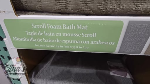 Riviera Home Scroll Memory Foam Bath Mat