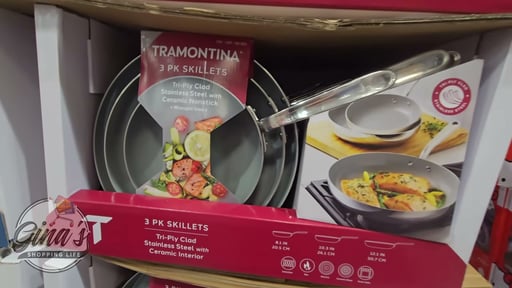 Tramontina 3-Piece Stainless Steel Ceramic Fry Pans
