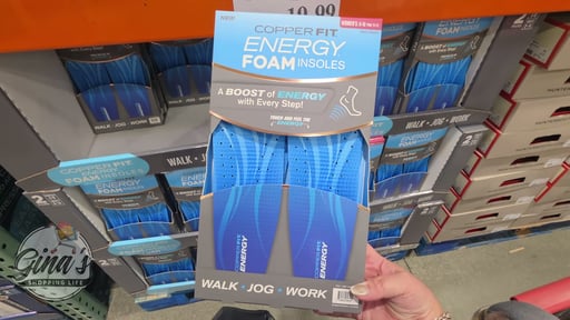 Copper Fit Energy Foam Insoles, 2 Pairs