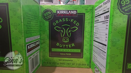 Kirkland Signature Grass-Fed Butter 4 Pack, 8 Ounces Each