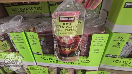 Kirkland Signature 1/3 lb Grass Fed Beef Patties 15 Count