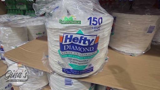 Hefty Diamond 10-5/8" Dinner Plates, 150 Count