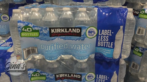 Kirkland Signature Label-Less Purified Water, 40-Pack, 16.9 fl oz