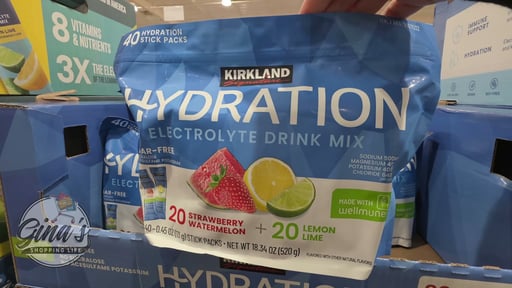 Kirkland Signature Sugar Free Hydration Electrolyte Drink Mix Variety Pack, 40 Count