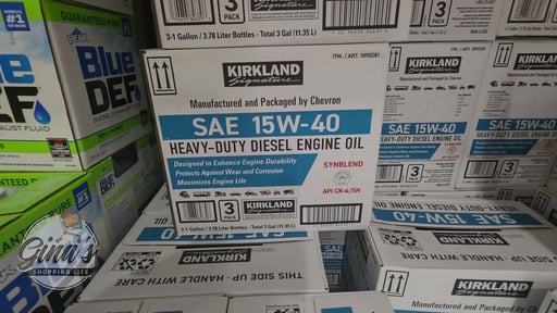 Kirkland Signature Heavy Duty Diesel 15W40 Synthetic Blend 3/1 Gal