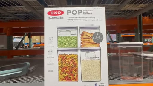 OXO Softworks 4-Piece Pop Container Set w/ Cup and Scoop