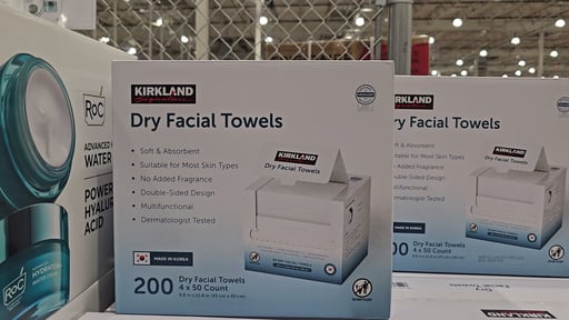 Kirkland Signature Daily Dry Facial Towel 4-Pack 50 CT