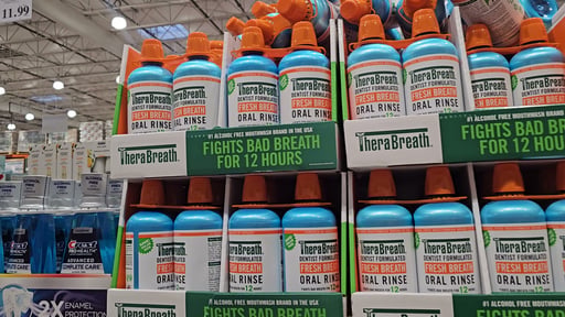 TheraBreath Icy Mint Mouthwash 2 Pack / 1L Each Bottle