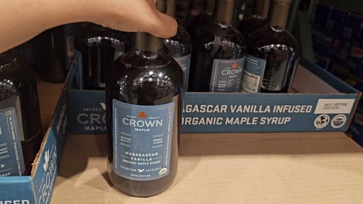 Crown Maple Organic Madagascar Vanilla Infused Maple Syrup 25 Ounce Bottle