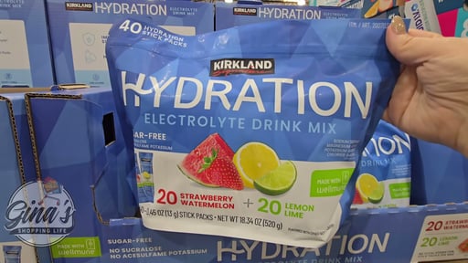 Kirkland Signature Sugar Free Hydration Electrolyte Drink Mix Variety Pack, 40 Count