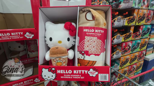 Hello Kitty Pumpkin Spice Plush & Reversible Throw Set