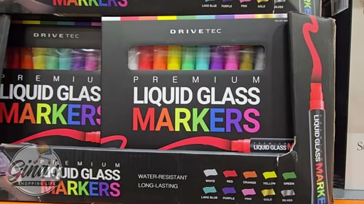 Drivetec Liquid Glass Markers 10-Pack, 8mL