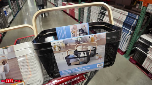 Edifice Mesh Storage Basket with Handle, 2-Pack
