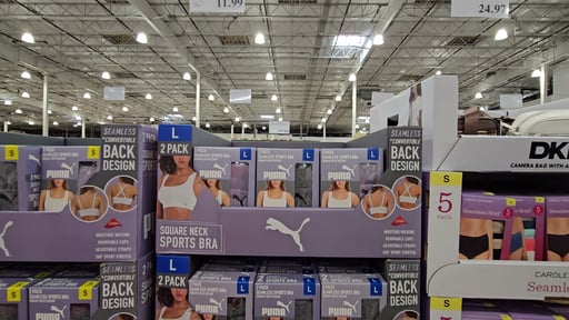 PUMA Women's Square Neck Sports Bra, 2-Pack
