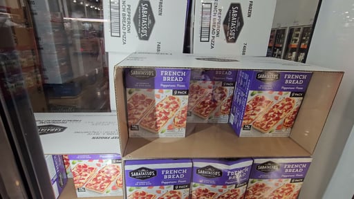 Sabatasso's French Bread Pepperoni Pizza, 9 Count (3.03 lbs)