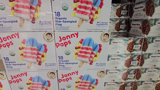 JonnyPops Organic Star-Spangled Flag Pops, 18-Count (2.4 oz each)