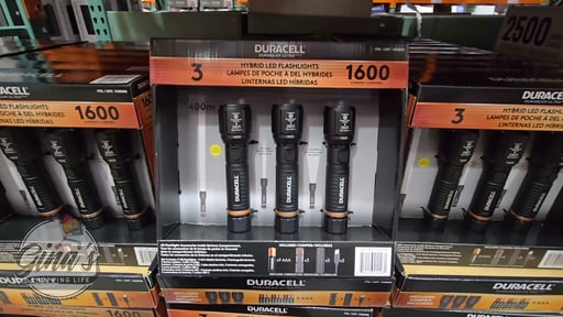 Duracell Durabeam Ultra 1600 Lumen Hybrid LED Flashlight, 3-Pack