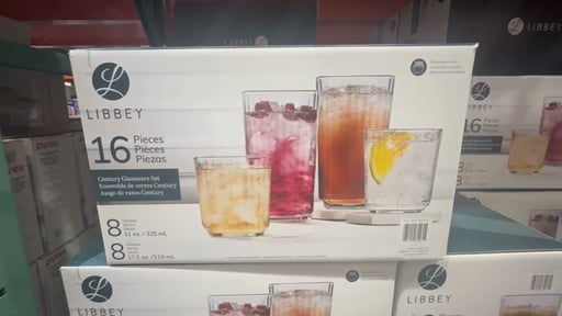 Libbey Fluted Glassware 16-Piece Set