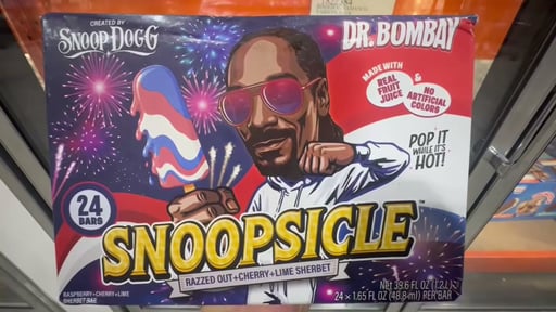 Dr. Bombay Snoopsicle Raspberry Cherry Lime Sherbet Bars, 24 x 1.65 oz