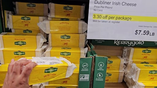 Kerrygold Dubliner Imported from Ireland, Price Per Pound