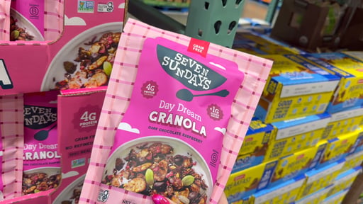 Seven Sundays Day Dream Dark Chocolate Raspberry Granola 20 oz