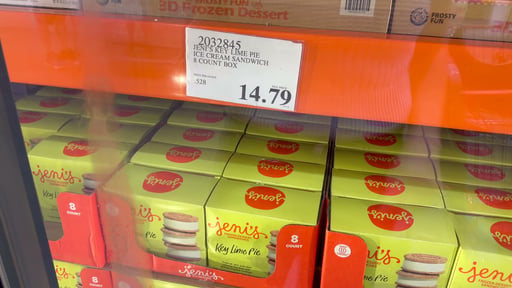 Jeni's Key Lime Pie Ice Cream Sandwich 8-Pack (3.5 oz each)