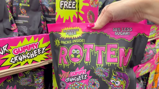 Rotten Sour Gummy Cruncheez 8/1.8oz