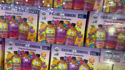 Health-Ade Organic Fruity Fusion Kombucha Variety Pack, 6 x 16 fl oz