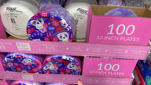 Pizazz Day of the Dead Plate 10"/100 CT