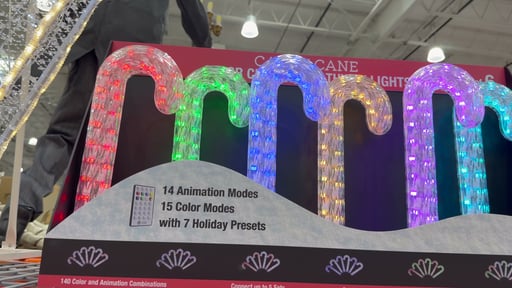12" LED Candy Cane Pathway Lights, Set of 6