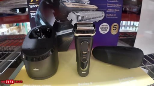 Braun Series 9 Sport+ Electric Shaver with Clean & Charge Station and PowerCase