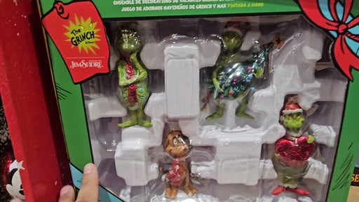 Jim Shore Grinch and Max Holiday Ornaments, Set of 4