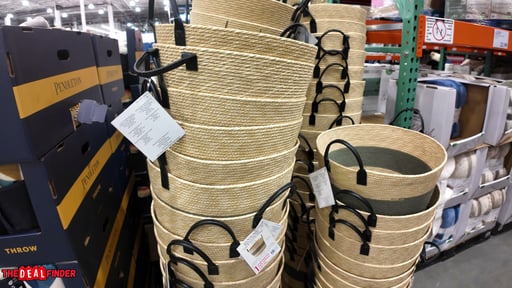 Faux Wicker Basket