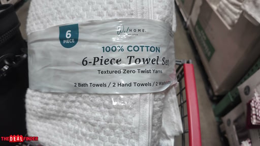 Welspun 6-Piece Towel Set, Assorted Colors