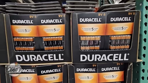 Duracell Alkaline Batteries 9 Volt 8 Pack