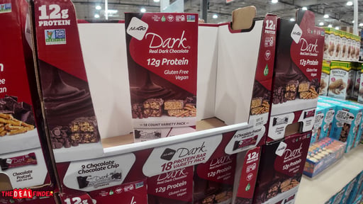 NuGo Dark Chocolate Vegan Protein Bar Variety Pack, 18 Count (1.76 oz Each)