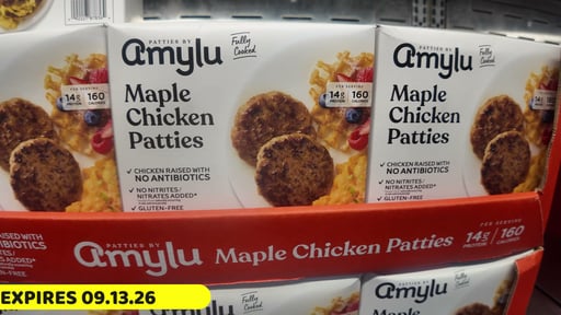 Amylu ABF Breakfast Maple Chicken Patties 36 Ounce Package