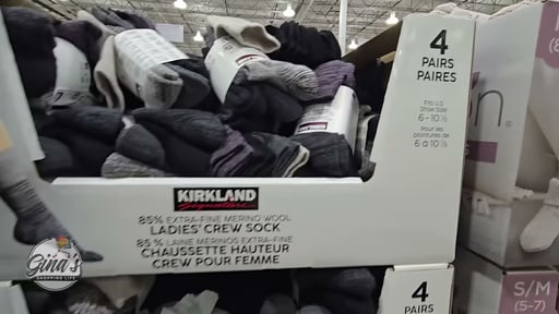 Kirkland Signature Women's Wool Blend Crew Sock 4 Pair